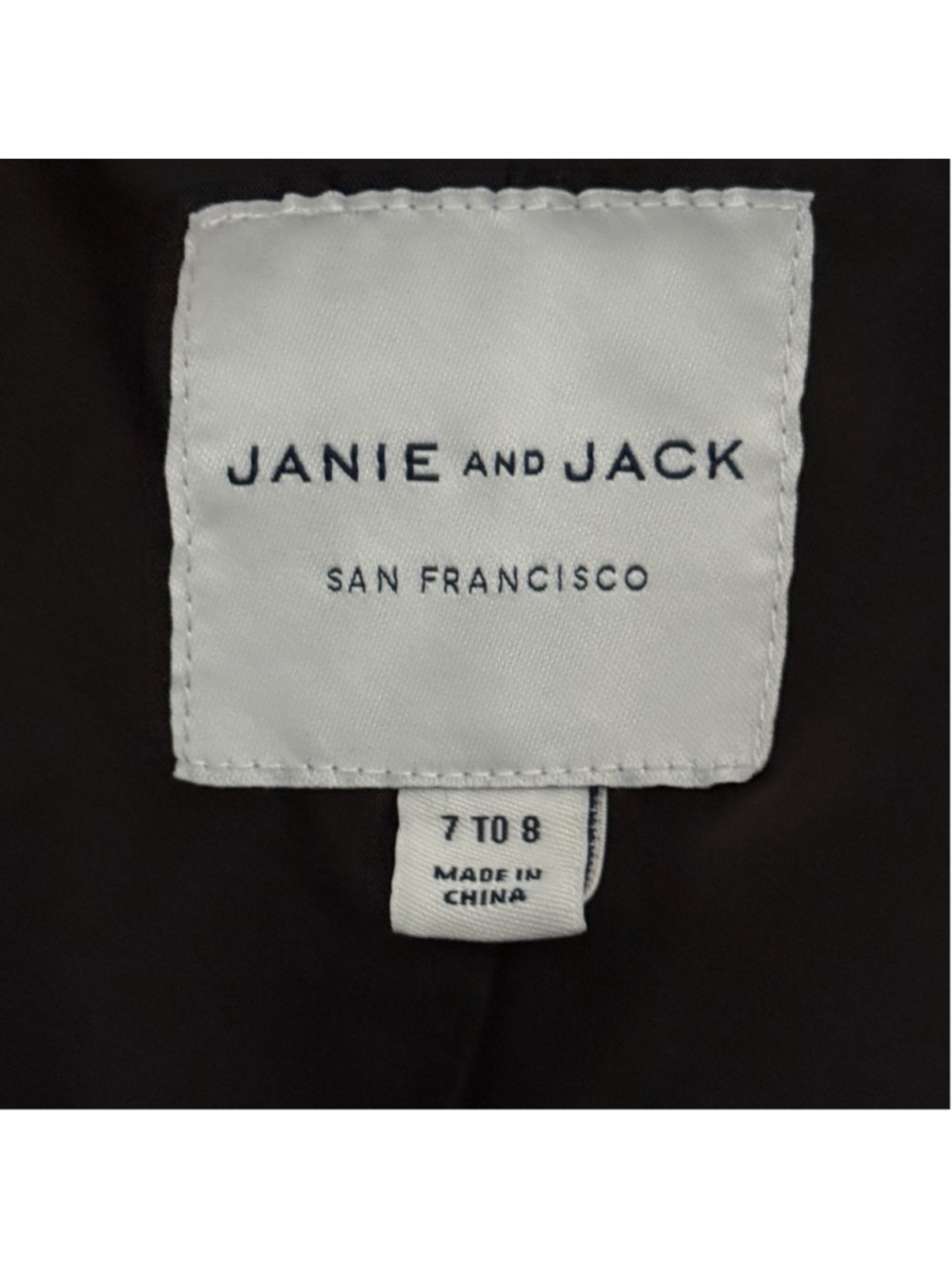 Janie and Jack Girls Faux Fur Jacket Black Dress Coat Size 7 8 - Picture 5 of 6